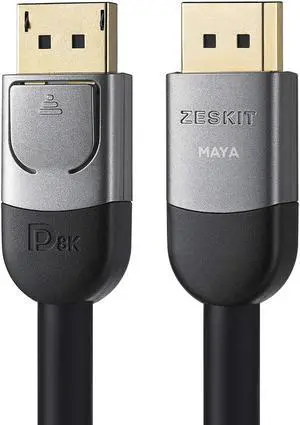 Maya Certified DP 1.4 Cable, 4K 120Hz 8K 60Hz 1440p 144Hz 240Hz HDR 32.4Gpbs HBR3 (16ft, No Braided Jacket) Maya Certified DP 1.4 Cable, 4K 120Hz 8K 60Hz 1440p 144Hz 240Hz HDR 32.4Gpbs HBR3 (16ft, No Braided Jacket)