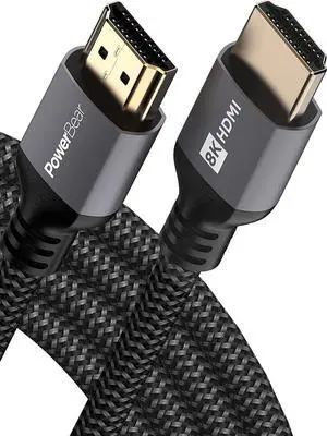 8K HDMI 2.1 Cable 10 ft | 48Gbps High Speed 4K@120Hz Braided Cord 144Hz 8K@60Hz eARC Dynamic HDR 10 for Laptop Monitor PS5 PS4 Xbox One Fire TV  TV & More