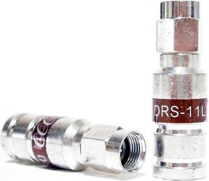 100 Pieces PCT-TRS-11LMG Compression RG11 Connector Torque Retaining Continuous Ground Standard through Quad-Shield Weather Seal Coaxial Fitting