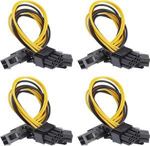 6 Pin PCIe - 2 x PCIe 8 (6+2) Pin 6PIN to Dual 8PIN Graphics Card PCI-e Express VGA Splitter Power Extension Cable (4 Pieces)