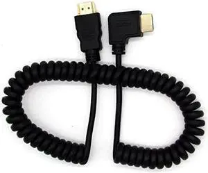 Seadream 4K Coiled HDMI Cable,Spring Spiral Down Angled HDMI Male to Male Converter Adapter Cable, Support 3D 4K, Stretched Length Up to 7.8FT Seadream 4K Coiled HDMI Cable,Spring Spiral Down Angled HDMI Male to Male Converter Adapter Cable, Support 3D 4K, Stretched Length Up to 7.8FT