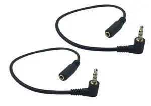 1Ft 3.5mm 4 Pole Male to 3 Pole Female Gold Plated Stereo Audio Cable Headset Extension Cable for Phones, Headphones, Speakers, Tablets, PCs, MP3 Players and More(2-Pack) 1Ft 3.5mm 4 Pole Male to 3 Pole Female Gold Plated Stereo Audio Cable Headset Extension Cable for Phones, Headphones, Speakers, Tablets, PCs, MP3 Players and More(2-Pack)