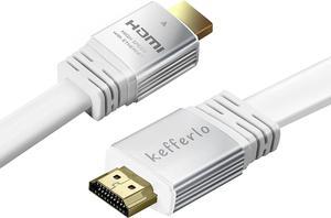 Flat HDMI Cable 40ft KEFFERLO 4K Ultra High Speed HDMI 2.0V Cable Bandwidth 18Gbps Support 4K,3D,1080P,Ethernet,ARC,Ultra HD