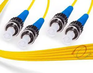 FiberCablesDirect - 40M OS2 ST ST Fiber Patch Cable | 10Gb Duplex 9/125 ST to ST Singlemode Jumper 40 Meter (131.23ft) | Length Options: 0.5M-300M | 1gb 10gb st-st smf dx sfp 10gbase lr er yellow ofnr