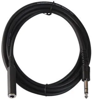 10 Foot 1/4 (6.3mm) Stereo Headphone Extension Cable