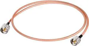 Superbat High-Power Digital Coax Cable UHF Male PL-259 to UHF Male PL-259 UHF Jumper (3ft 100cm,RG142) for HAM & CB Radio Antenna Analyzer Dummy Load SWR Meter