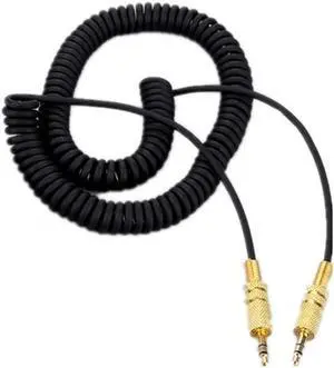 Wondiwe Audio Line, 3.5mm Replacement Audio AUX Cable Coiled Cord for Marshall Woburn Kilburn II Speaker Male to Male Jack