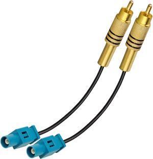TUOLNK 2 Pack 6 inch Fakra Z Male to RCA Male Pigtail Cable for Car DVD GPS Antenna Extension Cable Pigtail Jumper Coaxial Cable RG174, Welcome to consult