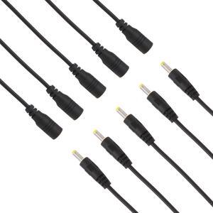 COOLM DC 4.0mmx1.7mm Male and Female DC Plug Line Power Cord 1.7mm I.D. 4.0mm O.D Security Monitoring Power Cord LED DC Power Cord 4.01.7 Barrel Adapter Converter Cable 5 Pairs