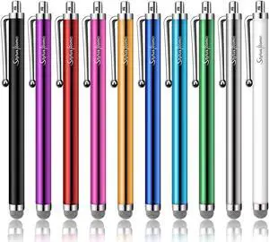 10 Pack Stylus Pens for Touch Screens Mesh Fiber Tip Stylus Pens for ipad iPhone Tablets  All Precision Capacitive Universal Touch Screen Devices