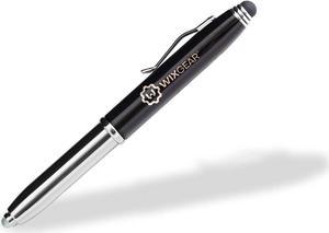 WixGear Tri-Function Pen - Stylus Pen for Touch Screens with LED Flashlight and Pen (Black)