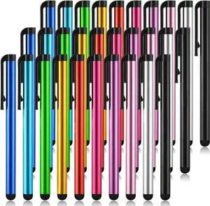 30 Pieces Stylus Pens Capacitive Slim Stylus Pens for Universal Touch Screens Devices Compatible with iPhone iPad Tablet (10 Colors)