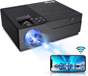 JIMTAB M18 PRO Native 1080P Video Projector,WiFi HD Projector Support AV,VGA,USB,HDMI, Compatible with Xbox,Laptop,iPhone and Android for Academic Display and Home Theater (Metallic Black(M18 Pro))