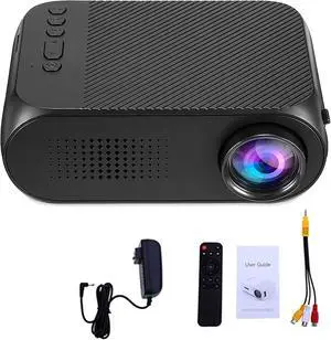 Gaone Mini Projector with Projection Screen 4800 Lumens Video Projector 1080P Full HD Supported 50000 Hours Multimedia Home Theater Movie Projector, Compatible with HDMI, VGA, USB, AV,Black Gaone Mini Projector with Projection Screen 4800 Lumens Video Projector 1080P Full HD Supported 50000 Hours Multimedia Home Theater Movie Projector, Compatible with HDMI, VGA, USB, AV,Black