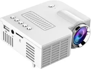 Projector with 50 Inch Projector Screen, 1080P Full HD Supported Video Projector, Mini Movie Projector Compatible with TV Stick HDMI VGA USB TF AV, for Home Cinema & Outdoor Movie.White Projector with 50 Inch Projector Screen, 1080P Full HD Supported Video Projector, Mini Movie Projector Compatible with TV Stick HDMI VGA USB TF AV, for Home Cinema & Outdoor Movie.White