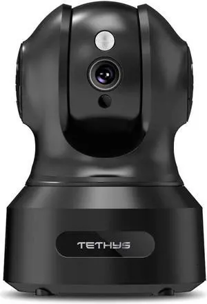 TETHYS Wireless Security Camera 1080P Indoor [Work with Alexa] Pan/Tilt WiFi Smart IP Camera Dome Surveillance System w/Night Vision,Motion Detection,2-Way Audio,Cloud for Home,Business, Baby Monitor