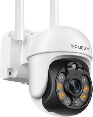 INQMEGA TUYA PTZ Camera Outdoor, 3MP Security Home Surveillance Camera with 2.4G WiFi, Waterproof IP Wireless Camera, Color Night VisionTwo-Way Audio, Motion Detection, Cloud & SD Card