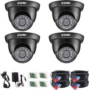 Gadpiparty ZOSI 4 Pack 720P HD TVI Security Camera for Surveillance CCTV DVR System with 65ft Night Vision Outdoor Indoor Home Security Cameras Kits