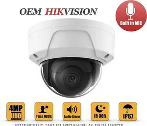 4MP PoE Security IP Camera Compatible with Hikvision DS-2CD2143G0-IU Mini Dome EXIR Night Vision 2.8mm H.265+ Built-in Mic 4MP PoE Security IP Camera Compatible with Hikvision DS-2CD2143G0-IU Mini Dome EXIR Night Vision 2.8mm H.265+ Built-in Mic