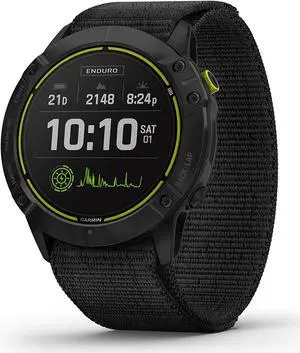 Garmin Enduro GPS Solar Smartwatch, DLC Titanium Black with UltraFit Nylon Band