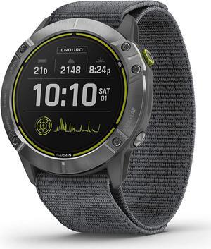 Garmin Enduro, Steel with Gray UltraFit Nylon Strap