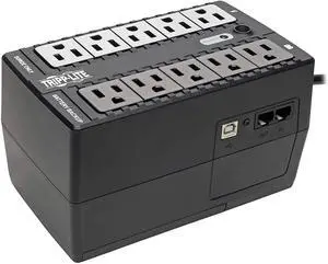 Tripp Lite 550VA UPS Desktop Battery Back Up, 8 Outlet, 300W 120V Standby, Ultra-Compact, USB, 3 Year Warranty & $100,000 Insurance (INTERNET550U)