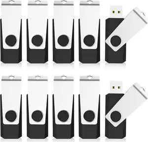 20 Pack 32GB Flash Drive USB Flash Drive Bulk Thumb Drive Memory Stick Jump Drive with Led Indicator Black