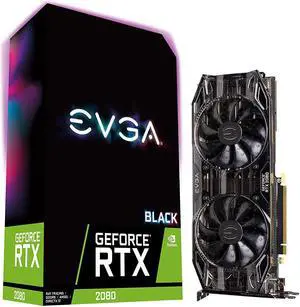 EVGA 08G-P4-2081-KR GeForce RTX 2080 Gaming 8GB GDDR6 Dual HDB Graphics Card, Black Edition