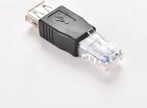 RJ45 Male to USB AF A Female Adapter Socket LAN Network Ethernet Router Plug RJ45 Male to USB AF A Female Adapter Socket LAN Network Ethernet Router Plug