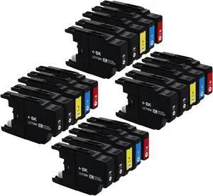 E-Z Ink ™ Compatible Ink Cartridge Replacement For Brother LC75 LC-75 LC-75XL High Yield (20) Pack (8 Black, 4 Cyan, 4 Magenta, 4 Yellow) LC75BK LC75C LC75M LC75Y