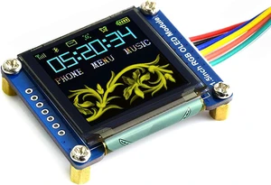 1.5-Inch RGB OLED Display Module, 128×128 Pixels, 16-Bit (65K Colors) 1.5-Inch RGB OLED Display Module, 128×128 Pixels, 16-Bit (65K Colors)