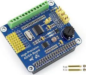 High-Precision AD/DA Expansion Board for Raspberry Pi 4B/3B+/3B/2B/Zero/W/Zero WH and Jetson Nano,Add High-Precision AD/DA Functions to Pi. Onboard ADS1256 8-CH 24bit ADC and DAC8532 2-CH 16bit DAC High-Precision AD/DA Expansion Board for Raspberry Pi 4B/3B+/3B/2B/Zero/W/Zero WH and Jetson Nano,Add High-Precision AD/DA Functions to Pi. Onboard ADS1256 8-CH 24bit ADC and DAC8532 2-CH 16bit DAC