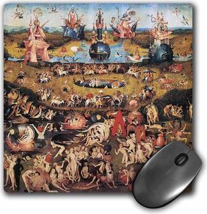 3dRose LLC 8 x 8 x 0.25 Inches Mouse Pad, Garden of Earthly Delights by Hieronymus Bosch (mp_130134_1)
