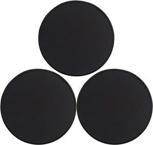 3 Pack Round Mouse Pads with Stitched Edges Single Circular Mouse Pad Mat Non-Slip Rubber Base Mousepad for All Types of Mouse Laptop Computer PC 7.87 x 7.87 inches Black