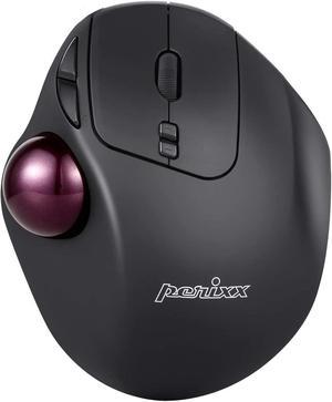 Perixx11568 Perimice-717 Wireless Trackball Mouse, Build-in 1.34 Inch Trackball with Pointing Feature, 5 Programmable Buttons, 2 DPI Level, Black