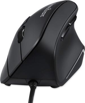 Perixx PERIMICE-515II Wired Ergonomic Vertical Mouse - 1000/1600 DPI - Right Handed Natural Ergonomic Vertical Design