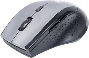 Manhattan Curve Wireless Optical Mouse - with Auto Power Management - for Laptops & Computers - Grey, 179379