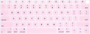 Silicone Keyboard Cover Skin Protector Compatible for 2018 Newest Release MacBook Air 13 inch with Touch ID Model A1932 (It Doesn't Fit Old MacBook Air 13" Model A1369 & A1466) (Light Pink)