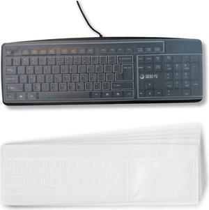 Reusable Waterproof Keyboard Covers, Universal Clear Keyboard Skin Protector Dust Cover for 104/108 Keys Standard Desktop Keyboard (10 Pack)
