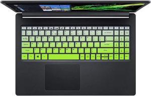 Silicone Keyboard Cover Skin for Acer Aspire 5 Slim Laptop 15.6 A515-43 A515-54, Acer Aspire 3 A315-56 15.6, Acer Aspire 5 15.6 inch Accessories, Ultra Thin Keyboard Cover Skin Protector, Ombre Green