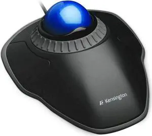 Kensington Orbit Mouse - Wired Ergonomic TrackBall Mouse for PC, Mac and Windows with Scroll Ring, Ambidextrous Design and Optical Tracking - Blue (K72337EU)