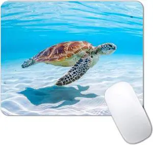 Sea Turtle Mouse Pad Non-Slip Rubber Base Gaming MousePads for Computers Laptop Office Cute Mouse Pads with Designs for Women 9.5x7.9x0.12 Inch(240mm x 200mm x 3mm)