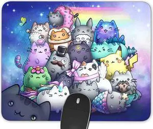 Cute Watercolor Animals Gaming Mouse Pad Rectangle Mouse Pad Size(9.84x7.87)