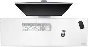 Cacoy Leather Desk Blotter Pad, 47.2" x 15.7" Oversized Mouse Pad XXL, Extended Computer Mouse Mat, Desk Writing Pad for Office, Home, Gaming (White) Cacoy Leather Desk Blotter Pad, 47.2" x 15.7" Oversized Mouse Pad XXL, Extended Computer Mouse Mat, Desk Writing Pad for Office, Home, Gaming (White)