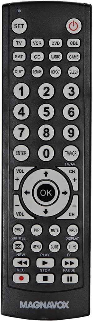 Magnavox MC348 8 in 1 Universal Remote Control | Control Up to 8 Devices with 1 Remote | Works with Most Major Brands | Works with TV, DVD, VCR Satellite, and More |