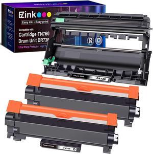 E-Z Ink (TM) Compatible Toner Cartridge and Drum Unit Replacement for Brother TN760 TN-760 TN730 TN-730 DR730 to use with HL-L2350DW MFC-L2710DW Printer (2 Toner Cartridge, 1 Drum Unit, Black)