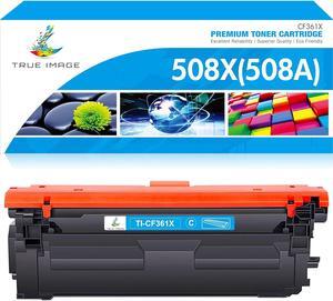 TRUE IMAGE Compatible Toner Cartridge Replacement  508X 508A CF361X CF361A Color Enterprise M553 M553dn M553x M553n M577dn M577 Toner Printer Ink (Cyan, 1-Pack)
