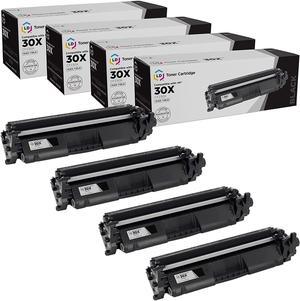 LD Products Compatible Replacements for HP 30X 30A CF230X CF230A Toner Cartridge High Yield (Black 4-Pack) for HP M203d, M203dn, M203dw, MFP M227d, MFP M227fdn, MFP M227fdw, MFP M227sdn