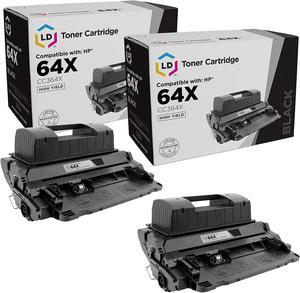 LD Compatible Replacement for HP 64X / CC364X High Yield Black Toner Cartridges (2 Pack) for Laserjet P4015dn, ...