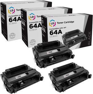 LD Products Compatible Toner Cartridge Replacement  64A CC364A (Black, 3-Pack) for use in Laserjet: P4014dn, P4014n, P4015dn, P4015n, P4015tn, P4015x, P4515n, P4515tn, P4515x & P4515xm